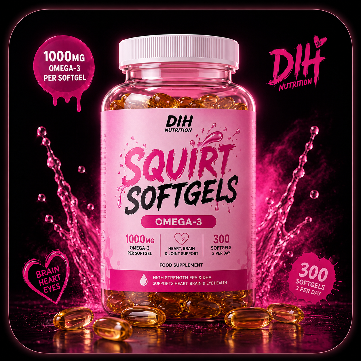 DIH SQUIRT SOFTGELS — Omega-3 softgels